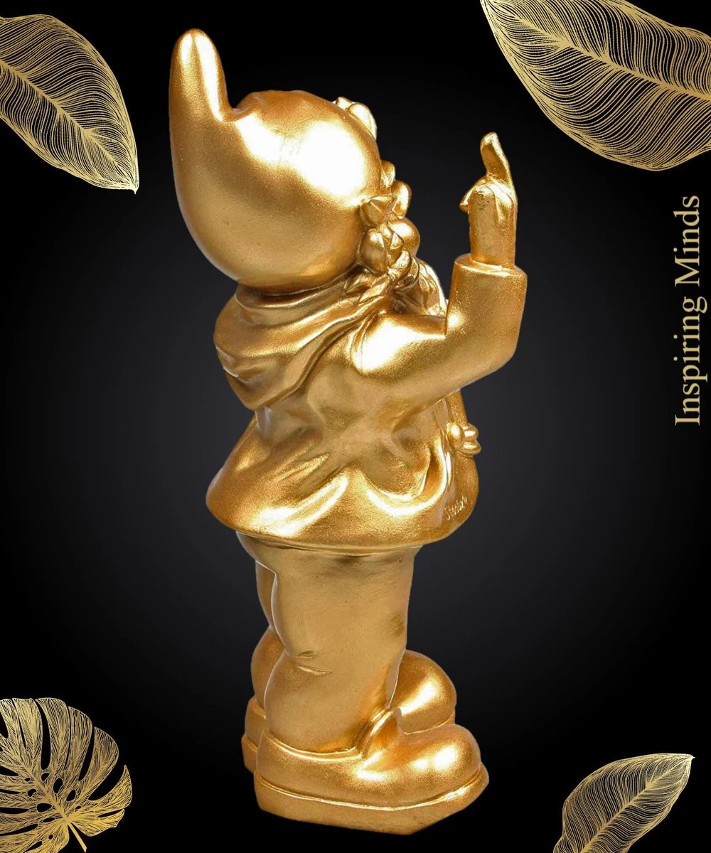 Tuinkabouter Middelvinger Tuin Kabouter 31cm Goud | GerichteKeuze 4 Tuinkabouter Middelvinger Tuin Kabouter 31cm Goud | GerichteKeuze - Afbeelding 2