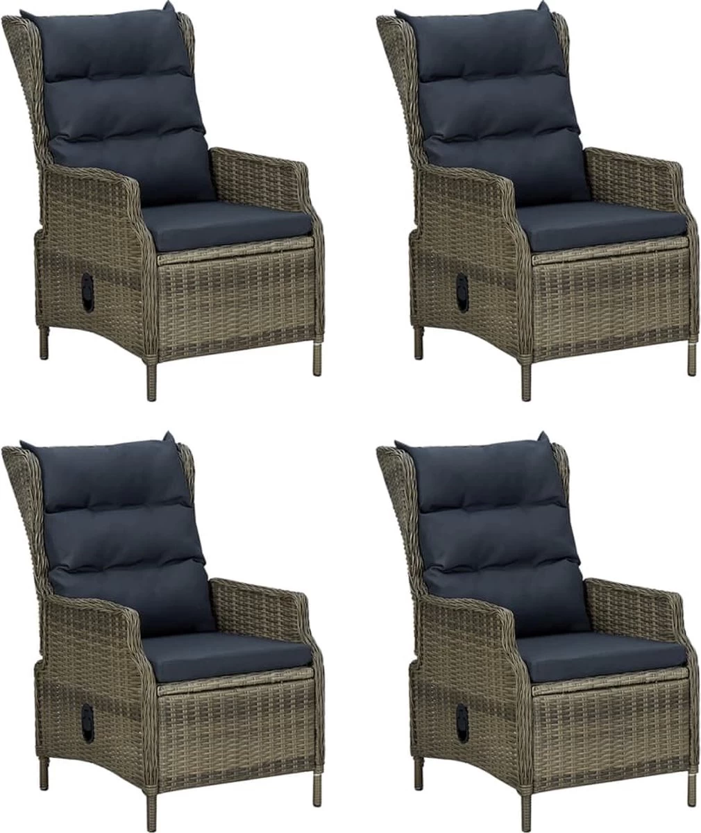 VidaXL 5-delige Tuinset Poly Rattan Bruin 12 VidaXL 5-delige Tuinset Poly Rattan Bruin - Afbeelding 10