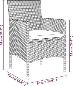 VidaXL 7-delige Tuinset Met Kussens Grijs En Zwart -Philips Hue Winkel 1024x1200