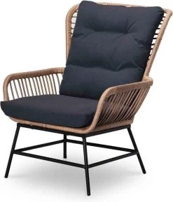 BUITEN Living Dex Wicker Loungestoel Tuin | Wicker + Aluminium | Bamboe Antraciet -Philips Hue Winkel 1025x1200 2
