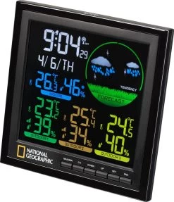 Bresser National Geographic Weerstation - Incl. 3 Sensoren - Met Kleurendisplay