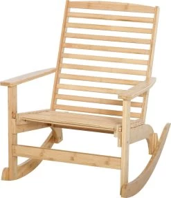 Outsunny Tuin Schommelstoel, Relaxstoel, Tuinstoel, Bamboe Multiplex Naturel 84A-171 -Philips Hue Winkel 1037x1200