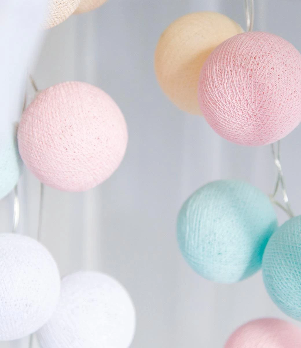 Cotton Ball Lights Regular Lichtslinger Pastel - Pastel 10 Snoer Lengte 158cm 11 Cotton Ball Lights Regular Lichtslinger Pastel - Pastel 10 Snoer Lengte 158cm - Afbeelding 9