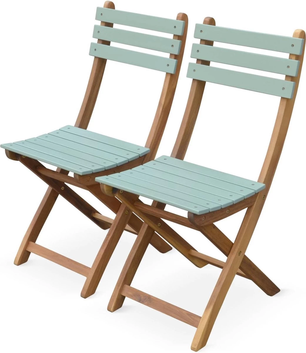 Alice's Garden Bistroset Barcelona - 2 Zitplaatsen - Acacia - Groengrijs 7 Alice's Garden Bistroset Barcelona - 2 Zitplaatsen - Acacia - Groengrijs - Afbeelding 5