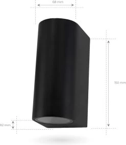 Ledvion Douglas - Wandlamp Buiten - Zwart - Up Down Light - 2x GU10 Fitting - IP54 17 Ledvion Douglas - Wandlamp Buiten - Zwart - Up Down Light - 2x GU10 Fitting - IP54 -Philips Hue Winkel 1041x1200 5