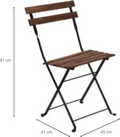 Wooners® Bistroset - Tuintafel Met Twee Stoelen - Metaal En Hout - Zwart -Philips Hue Winkel 1046x1200 2