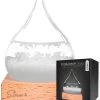 MikaMax Stormglas Small - Donderglas - Barometer - Weerglas - Weerstation - Weervoorspeller - Voorspelt Het Weer - Incl. Houten Standaard - ø 8 X 11 Cm -Philips Hue Winkel 1047x1200 2