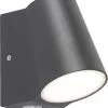QAZQA Uma - Moderne LED Buitenlamp Met Bewegingsmelder | Bewegingssensor | Sensor Voor Buiten - 1 Lichts - D 120 Mm - Donkergrijs - Buitenverlichting -Philips Hue Winkel 1055x1200 1
