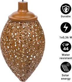MaxxGarden Solar Hanglamp - Tuinverlichting Op Zonne-energie Met Sensor - Lantaarn Buiten Roestkleurig - 12x30cm - 2 Stuks -Philips Hue Winkel 1060x1200 2