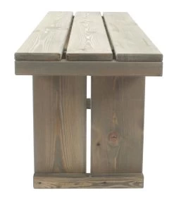 Toulouse Tuinbank Zonder Rugleuning - Licht Grijs - 118 Cm - Houten Tuinbank - Steigerhouten Tuinbank - Tuinbankje -Philips Hue Winkel 1060x1200