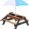 AXI Nick Zand & Water Picknicktafel In Antraciet/Bruin - Parasol Blauw/Wit - Picknick Tafel Voor Kinderen Van Hout -Philips Hue Winkel 1063x1200 1