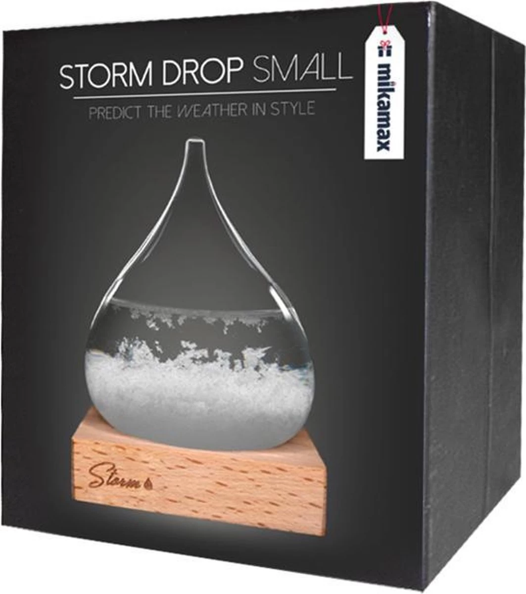 MikaMax Stormglas Small - Donderglas - Barometer - Weerglas - Weerstation - Weervoorspeller - Voorspelt Het Weer - Incl. Houten Standaard - ø 8 X 11 Cm 5 MikaMax Stormglas Small - Donderglas - Barometer - Weerglas - Weerstation - Weervoorspeller - Voorspelt Het Weer - Incl. Houten Standaard - ø 8 X 11 Cm - Afbeelding 3