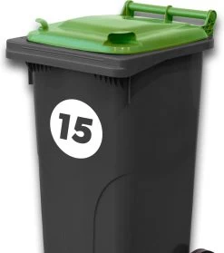 Merkloos Container Sticker – Set Van 3 Container Stickers - Rond - Kliko Stickers - Weerbestendige Stickers - Container Sticker Huisnummer - 15 X 15 Cm - Wit - Afvalcontainer - Kliko Sticker Set -Philips Hue Winkel 1064x1200 5