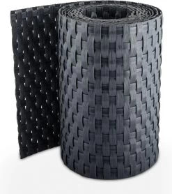 1 Rol Vlechtband/ Privacyband Antraciet Rotan Look 255x190mm