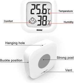 Merkloos Hygrometer - Weerstation - Luchtvochtigheidsmeter - Thermometer Voor Binnen - Incl. Batterij En Plakstrip -Philips Hue Winkel 1070x1200 1