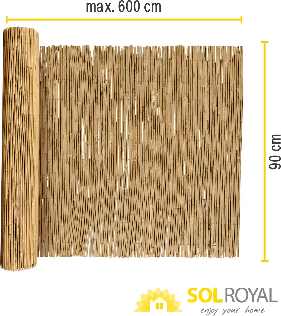 Sol Royal Premium Balkonscherm Riet - Privacyscherm Voor Balkon Solvision S36 - Balkondoek Riet 600x90cm 5 Sol Royal Premium Balkonscherm Riet - Privacyscherm Voor Balkon Solvision S36 - Balkondoek Riet 600x90cm - Afbeelding 3