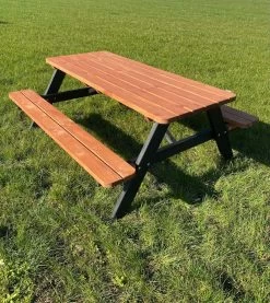 Goedkopepicknicktafels.nl | Zwart Bruine XL Picknicktafel Bruno | Tuintafel 6 Persoons | Bruin Zwart Gespoten Gedroogd Grenen Hout! -Philips Hue Winkel 1071x1200 1