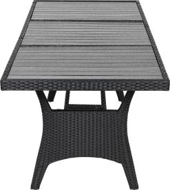 Casaria Polyrattan Tuintafel - WPC Tafelblad 190x90x74 Cm – Zwart -Philips Hue Winkel 1074x1200 1