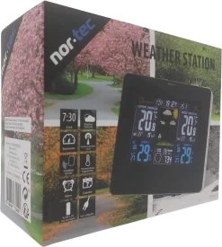 Nortec Nor-Tec Weerstation - Weerstation Voor Binnen En Buiten Met Draadloze Buitensensor - LCD-scherm Weerstation - Klok - Alarm - Kalender - Temperatuur Binnen En Buiten - Vrieswaarschuwing - Hygrometer - Barometer - Maanfase - Weersvoorspelling Obv Druk -Philips Hue Winkel 1079x1200 1