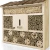 WILDLIFE FRIEND I Bijenhotel Insectenhotel 29,5 X 28 X 10 Cm Met Houten Dak - Onbehandeld, Massief Houten Bijenhuis Voor Bijen, Lieveheersbeestjes & Vliegen, Insectenhuis & Nesthulp Om Op Te Hangen -Philips Hue Winkel 1079x1200 3