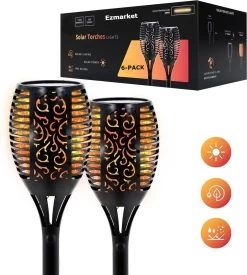 6 Stuks - Tuinverlichting Op Zonne-energie - Fakkel - Buitenverlichting - LED - Vlam Effect - Tuinverlichting -Philips Hue Winkel 1079x1200 4