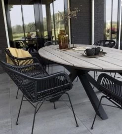 Ovale Tuintafel Cyprus 180cm | Wood | Polywood & Aluminium -Philips Hue Winkel 1091x1200