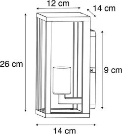 QAZQA Charlois - Industriele Wandlamp Voor Buiten - 1 Lichts - D 14 Cm - Zwart - Industrieel - Buitenverlichting -Philips Hue Winkel 1093x1200 1