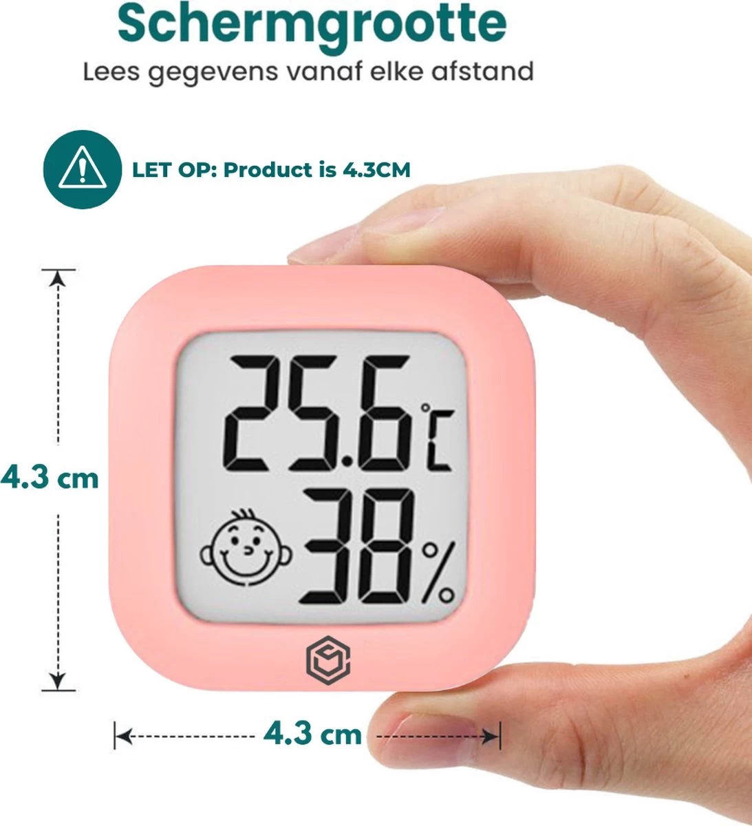 Ease Electronicz Hygrometer - Weerstation - Luchtvochtigheidsmeter - Thermometer Voor Binnen - Incl. Batterij En Plakstrip 4 Ease Electronicz Hygrometer - Weerstation - Luchtvochtigheidsmeter - Thermometer Voor Binnen - Incl. Batterij En Plakstrip - Afbeelding 2