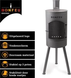 BonFeu Bongiano SP Zwart Tuinhaard - L 30 X B 30 X H 142 Cm - Staal - Zwart - Tuinhaard - Terrasverwarming - Terrasverwarmers - Tuinkachel - Terraskachel - Houtkachel - Kachels -Philips Hue Winkel 1094x1200 6