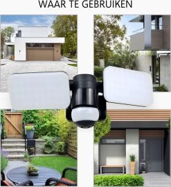 ELRO LF70 Duo LED Buitenlamp Met Bewegingssensor – 2x 10W – 1200LM – IP54 Waterdicht - Zwart -Philips Hue Winkel 1100x1200 5