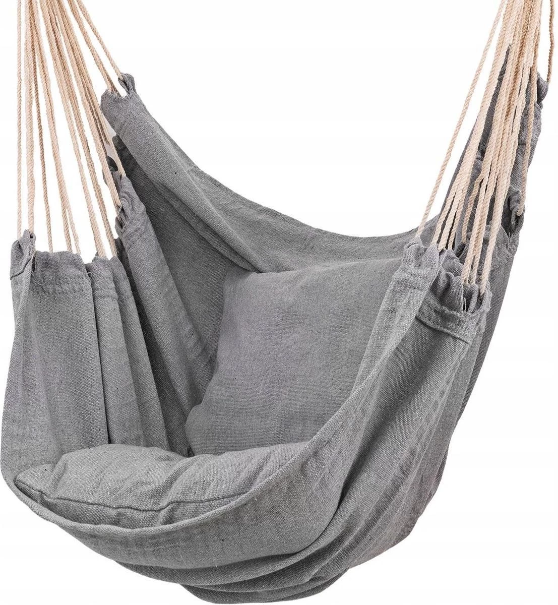 RENALUX Hangstoel Buiten En Binnen - Hangstoel Voor Binnen - Hangstoel Zonder Standaard - Hangstoel Cocoon - Gratis 2 Zachte Kussens - 150 KG - Grijs 10 RENALUX Hangstoel Buiten En Binnen - Hangstoel Voor Binnen - Hangstoel Zonder Standaard - Hangstoel Cocoon - Gratis 2 Zachte Kussens - 150 KG - Grijs - Afbeelding 8