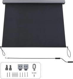 Merkloos Verticale Luifel 1,6 X 2,5 M Voor Balkon, Terras, Met Grijze Luifelcassette, Verticale Luifel Voor Buiten, Voor Wind-, Zonwering En Privacybescherming, Waterdicht, Antraciet GSA165GY -Philips Hue Winkel 1107x1200 5