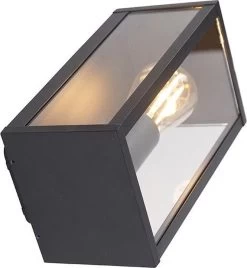 QAZQA Charlois - Industriele Wandlamp Voor Buiten - 1 Lichts - D 14 Cm - Zwart - Industrieel - Buitenverlichting -Philips Hue Winkel 1108x1200 1