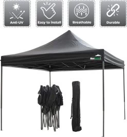 MaxxGarden Easy-up Partytent - 3x3m - Standaard - Waterdicht - Opvouwbaar - Inclusief Draagtas - Zwart 11 MaxxGarden Easy-up Partytent - 3x3m - Standaard - Waterdicht - Opvouwbaar - Inclusief Draagtas - Zwart -Philips Hue Winkel 1109x1200 1