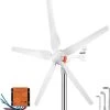 Vevor® Windmolen Generator - 500W - Nylon Vezelbladen - Windturbine - Windmolen - Windmolen Generator - Aerogenerator - Voor Huis Tuin Boot Marine Monitoring Of Straatverlichting - Windenergie - Met MPPT Controller -Philips Hue Winkel 1111x1200 6