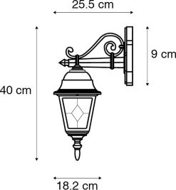 QAZQA Antigua - Landelijke Wandlamp Voor Buiten - 1 Lichts - D 255 Mm - Brons - Buitenverlichting -Philips Hue Winkel 1112x1200 3