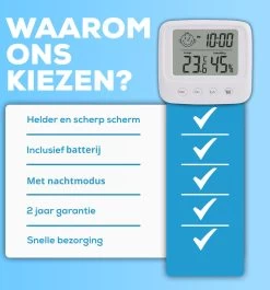 Infinite Goods Hygrometer - Weerstation - Luchtvochtigheidsmeter - Thermometer Voor Binnen - Vochtmeter - 2 In 1 - Incl. Batterij -Philips Hue Winkel 1117x1200 1