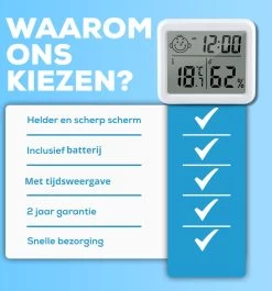 Infinite Goods Hygrometer - Weerstation - Luchtvochtigheidsmeter - Thermometer Voor Binnen - Vochtmeter - 2 In 1 - Incl. Batterij -Philips Hue Winkel 1117x1200 6