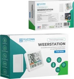 YUCONN Weerstation Hygrometer - Luchtvochtigheidsmeter - Binnen En Buiten - Draadloos Met Buitensensor - Digitaal - Wit 16 YUCONN Weerstation Hygrometer - Luchtvochtigheidsmeter - Binnen En Buiten - Draadloos Met Buitensensor - Digitaal - Wit -Philips Hue Winkel 1118x1200 8