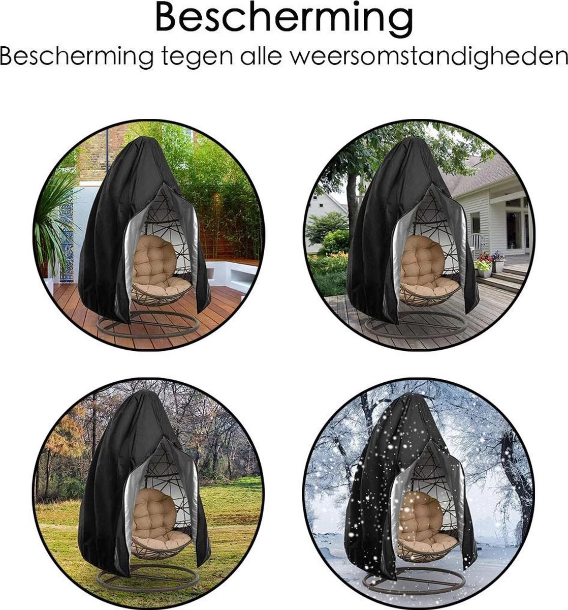 Beschermhoes Hangstoel Egg - Waterproof - Universeel Model - Hoes Van Egg Chair - Waterdichte Beschermer Voor Egg Stoel Met Standaard 8 Beschermhoes Hangstoel Egg - Waterproof - Universeel Model - Hoes Van Egg Chair - Waterdichte Beschermer Voor Egg Stoel Met Standaard - Afbeelding 6