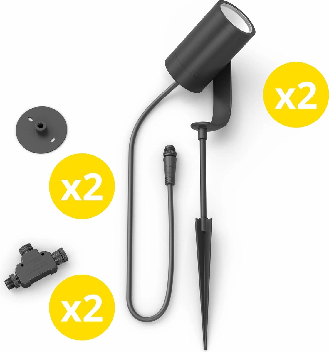 Philips Hue Lily Tuinspot Starterspakket - Prikspot White And Color Ambiance - Prikspots Voor Buiten - Tuinverlichting - 2 Spots - Zwart 17 Philips Hue Lily Tuinspot Starterspakket - Prikspot White And Color Ambiance - Prikspots Voor Buiten - Tuinverlichting - 2 Spots - Zwart - Afbeelding 15