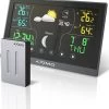 AXIMO Weerstation Binnen En Buiten – Draadloos Weerstation Met Buitensensor - Touchscreen Kleurendisplay - Binnen- En Buitentemperatuur - Barometer - Weersvoorspelling