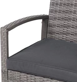 Casaria Polyrattan Loungeset – 2 Stoelen 1 Bank 1 Tafel - Antraciet -Philips Hue Winkel 1126x1200 2