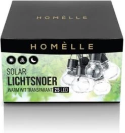 Homèlle Solar Lichtsnoer - 20 LED - 3+2 Meter - Warm-wit - ø5cm - Tuinverlichting Op Zonne-energie - Kerstverlichting - Buitenverlichting - Lichtslinger - Lampjes Slinger - Transparant -Philips Hue Winkel 1128x1200 3