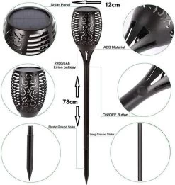 Merkloos Solar Fakkel Tuinverlichting Lantaarn Zonne Energie Buitenverlichting Tuinfakkels 96 Led Buiten Tuinlamp Set 4 Stuks Met Gratis LED Grondspot 17 Merkloos Solar Fakkel Tuinverlichting Lantaarn Zonne Energie Buitenverlichting Tuinfakkels 96 Led Buiten Tuinlamp Set 4 Stuks Met Gratis LED Grondspot -Philips Hue Winkel 1134x1200 4