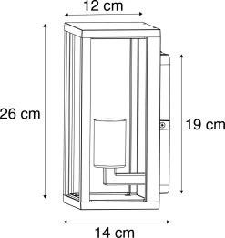 QAZQA Charlois - Industriele Wandlamp Voor Buiten - 1 Lichts - D 14 Cm - Zwart - Industrieel - Buitenverlichting -Philips Hue Winkel 1135x1200 1