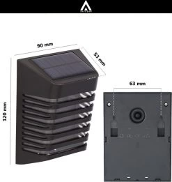 Arisenn® Crystal Solar Buitenlamp - IP65 Waterdicht - Prachtige Solar Technologie Monokristal Zonnepaneel Wandlamp - 3000K Warm Wit (sfeervol) - Tuinverlichting Op Zonne-energie | Schutting Wand Licht -Philips Hue Winkel 1136x1200 2