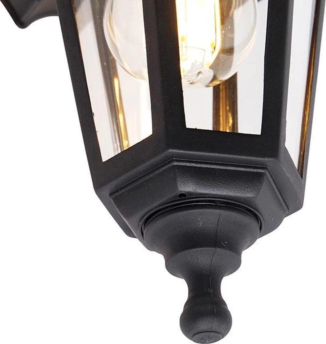 QAZQA New Haven - Klassieke Wandlamp Voor Buiten - 1 Lichts - D 212 Mm - Zwart - Buitenverlichting 18 QAZQA New Haven - Klassieke Wandlamp Voor Buiten - 1 Lichts - D 212 Mm - Zwart - Buitenverlichting - Afbeelding 16