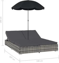 Prolenta Premium - Loungebed Met Parasol Poly Rattan Grijs 19 Prolenta Premium - Loungebed Met Parasol Poly Rattan Grijs -Philips Hue Winkel 1139x1200