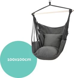 Hangmat Stoel - Hangstoel Voor Binnen Of Buiten - Incl. 2 Kussens - Zwart/Grijs Antraciet 10 Hangmat Stoel - Hangstoel Voor Binnen Of Buiten - Incl. 2 Kussens - Zwart/Grijs Antraciet -Philips Hue Winkel 1141x1200 1